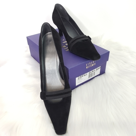 Stuart Weitzman Shoes - Stuart Weitzman Online Black Suede heel pump 90s y2k